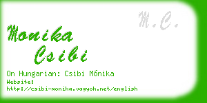 monika csibi business card